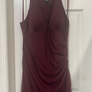 Betsy & Adam Burgundy Wedding Dress